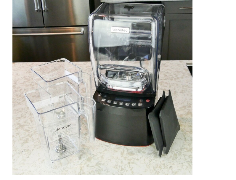BLENDTEC - S885D2101-EUB1GB1D - Batidora Blender profesional STEALTH 885 con 2 Jarras WILDSIDE+ con tapa plana blanda (1800 W) - (3,8 HP)